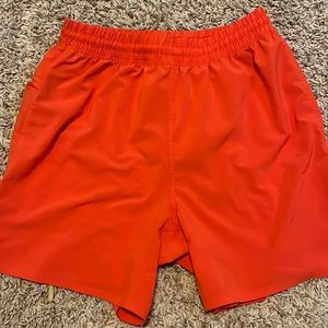 orange all motion athletic shorts
